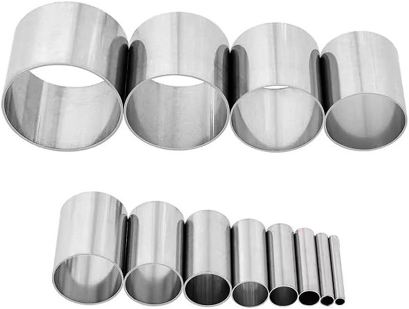 URIMPAVIDO 12PCS Stainless Steel Clay Cutter Round Circle Shape Cutter Ceramics Dotting Baking Ring Mold Cutter for Polymer Clay Pottery Handmade DIY Craft (12) - Image 1